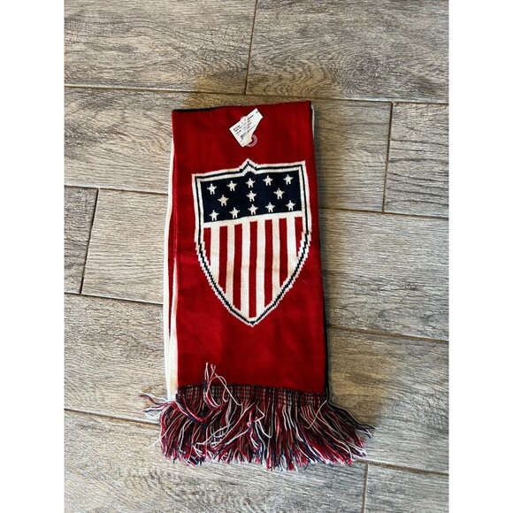 USA Olympic Team Knit Scarf US Apparel Adult Unisex Patriotic NWT Soccer OSFM - Picture 7 of 10